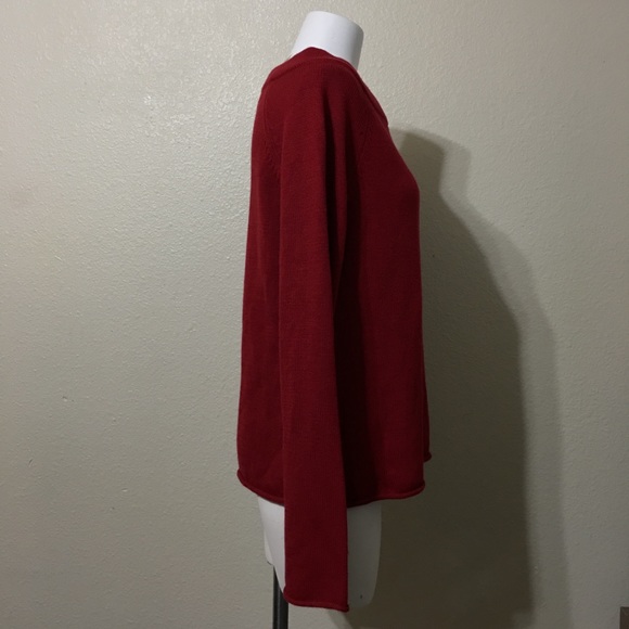 LOFT Boatneck Bell Sleeve Rolled Hem Sweater - Picture 2 of 6